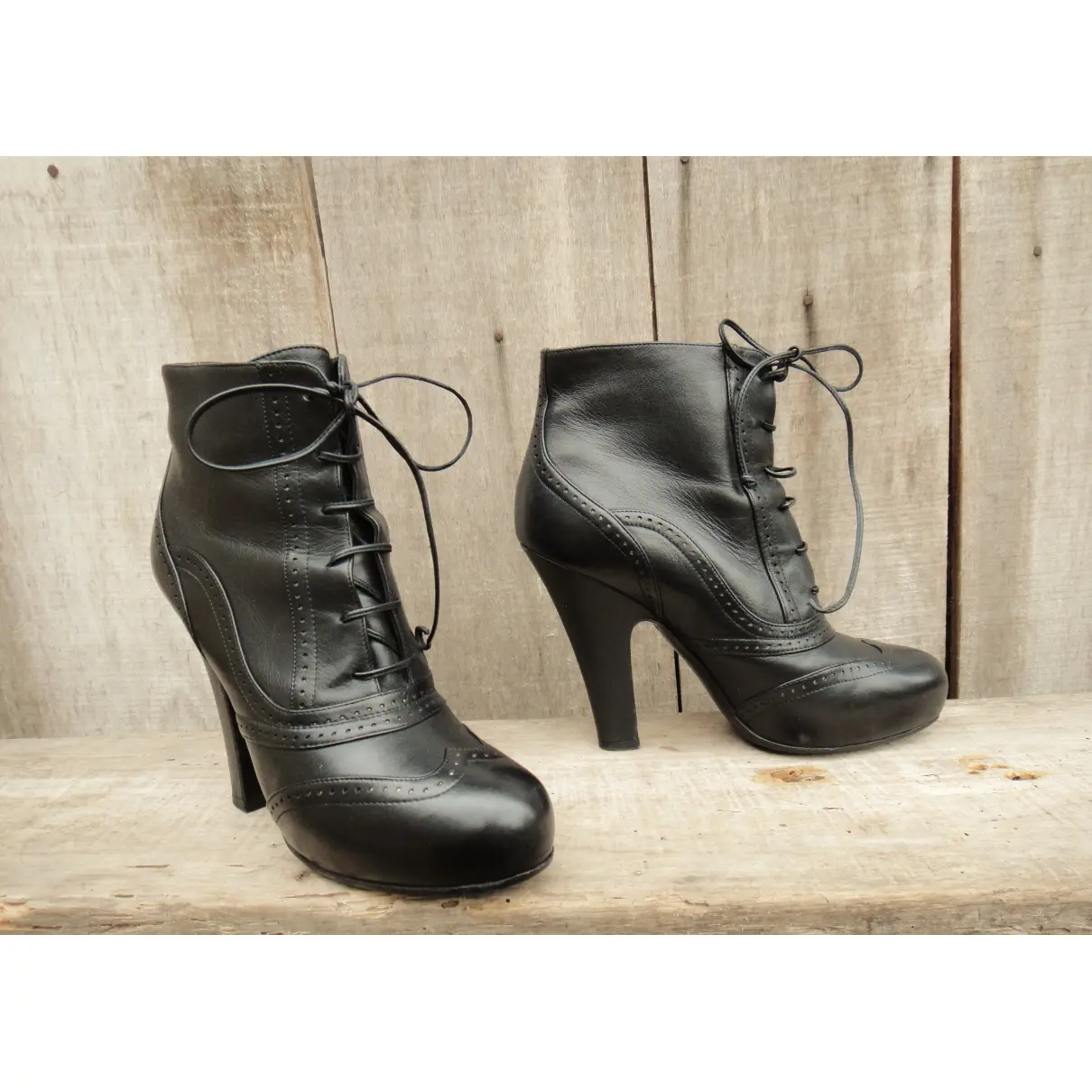 Bottega Veneta Leather lace up boots for sale