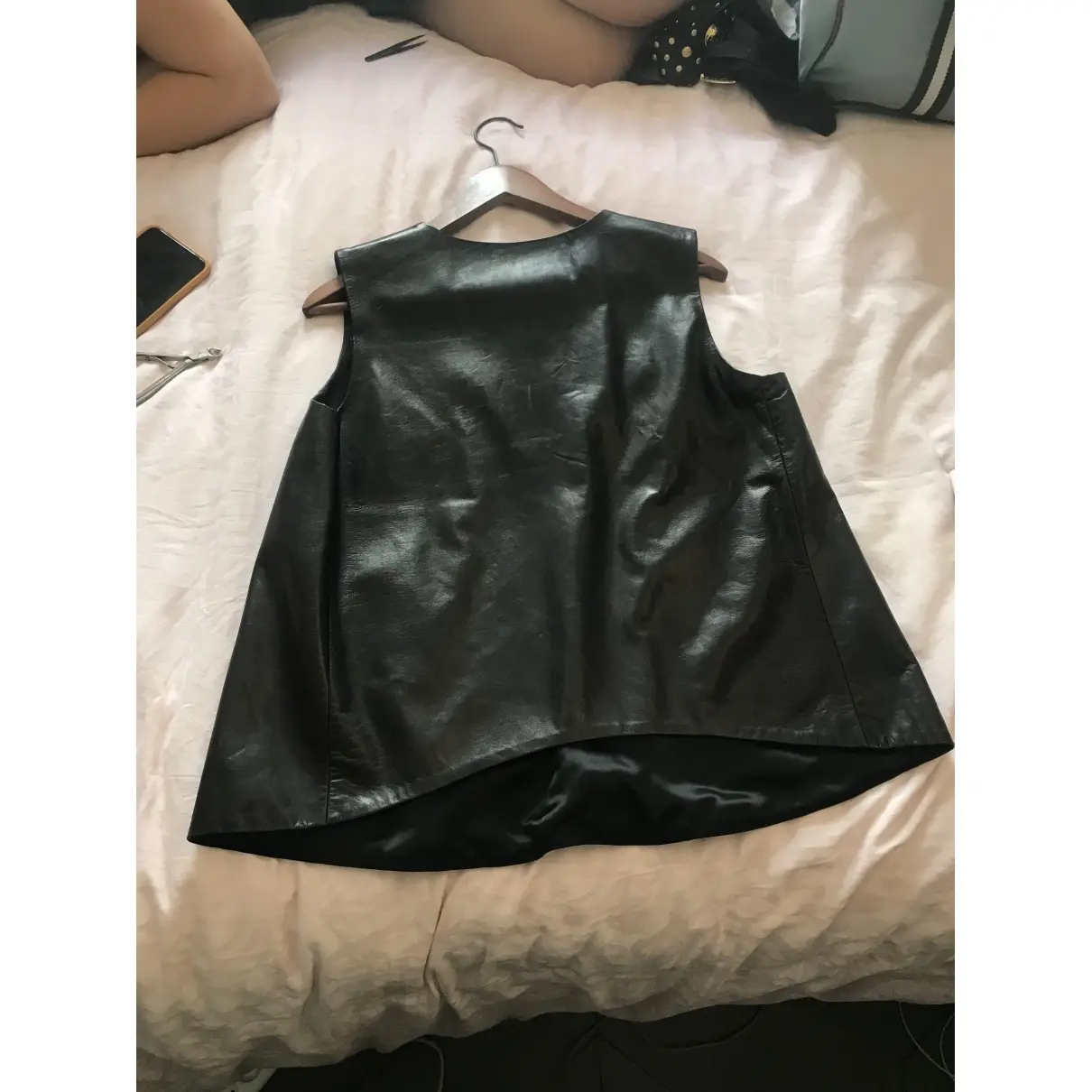 Bouchra Jarrar Leather vest for sale