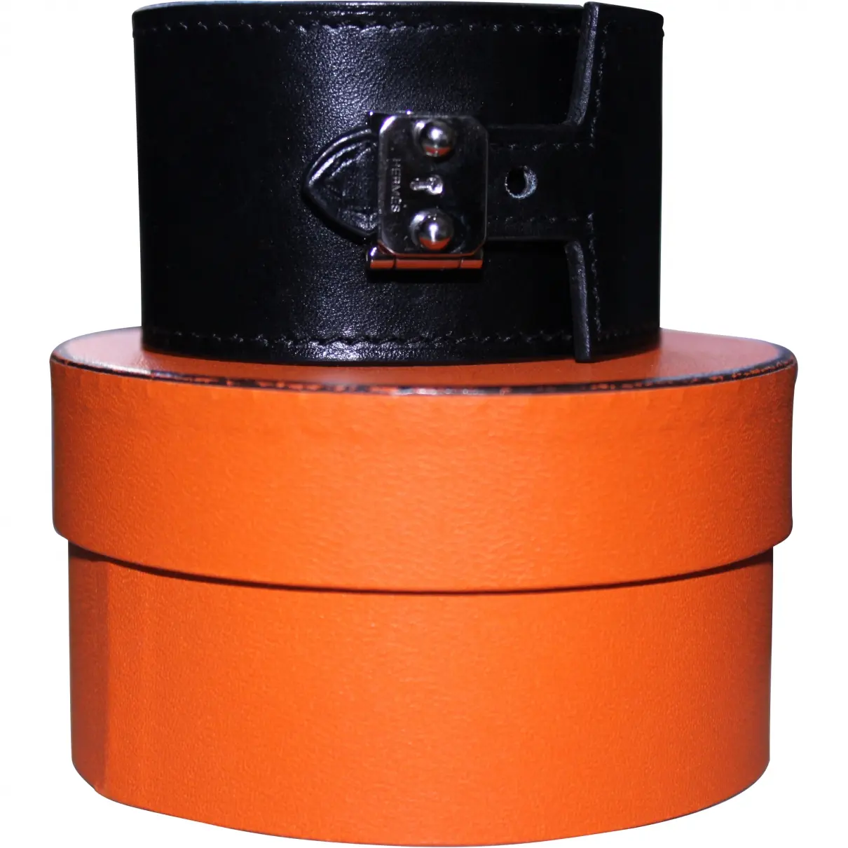 Black Leather Bracelet Hermès