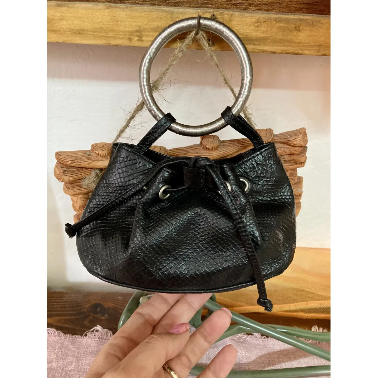 Leather handbag BREIL