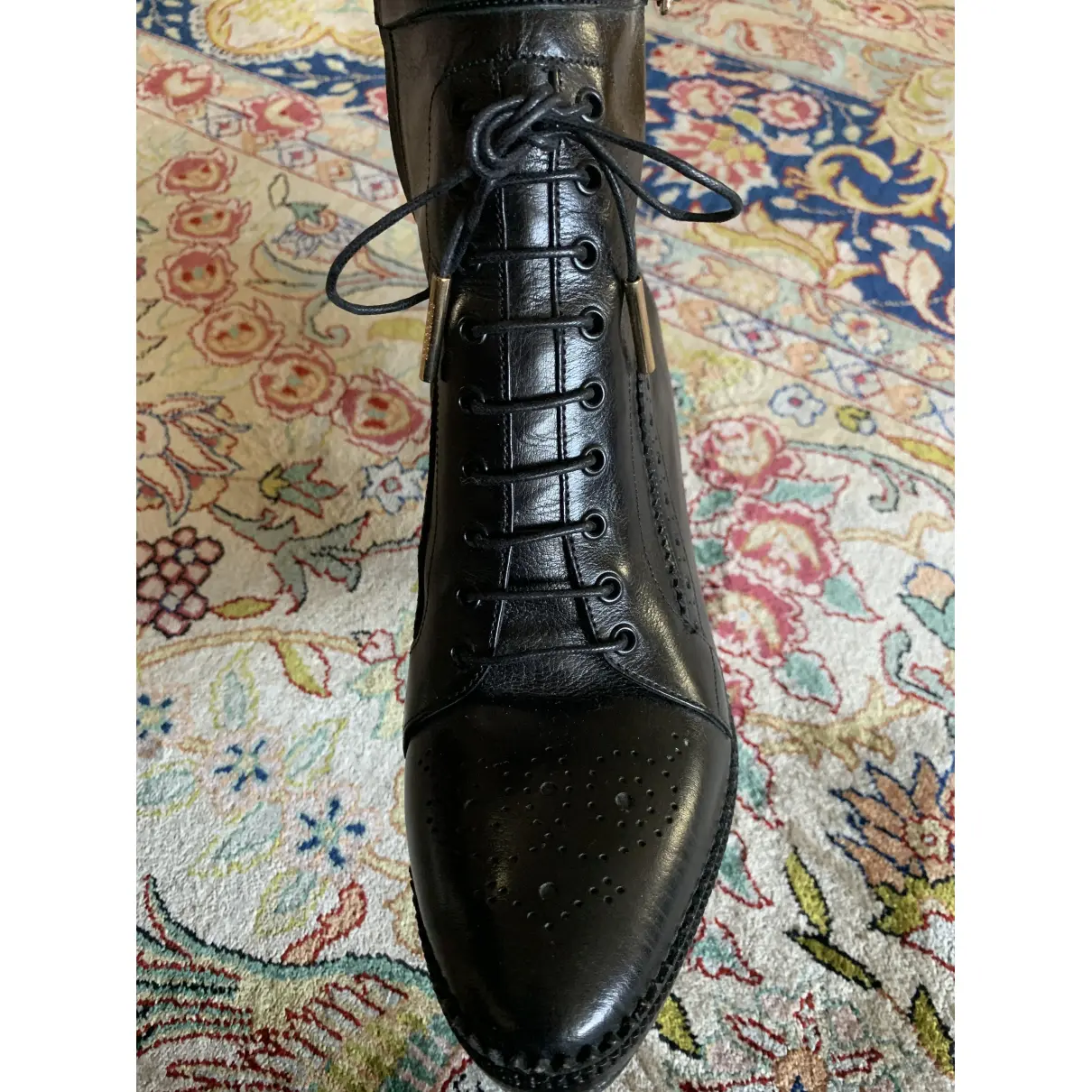 Leather lace up boots Burberry