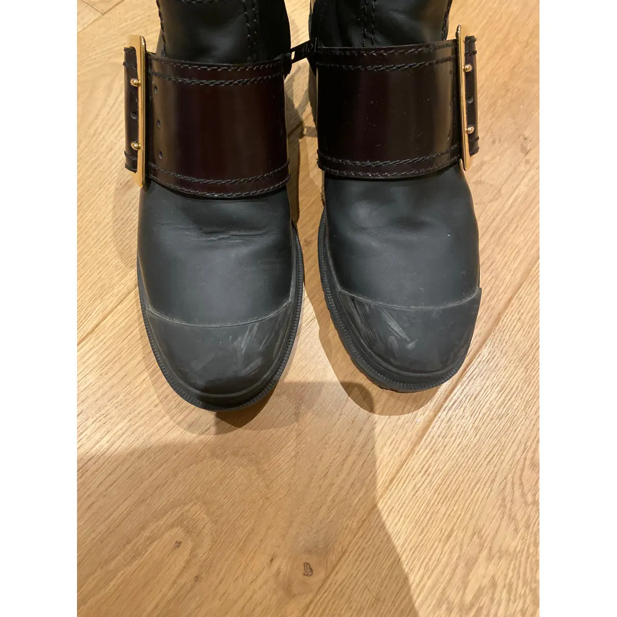 Buy Burberry Leather wellington boots online