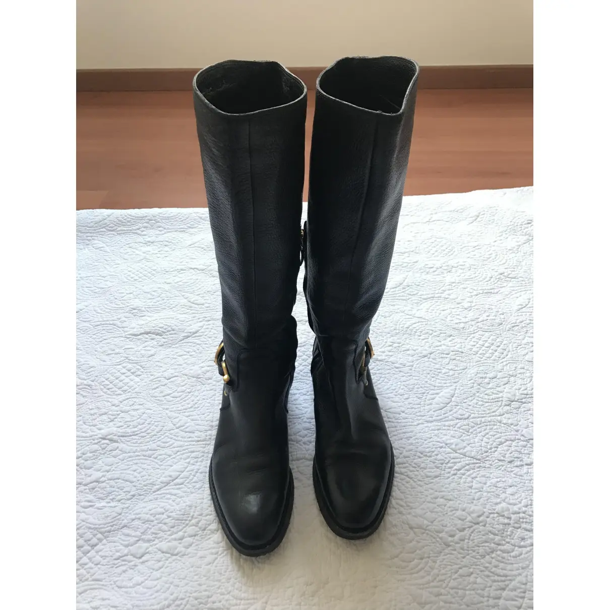 Burberry Leather riding boots for sale