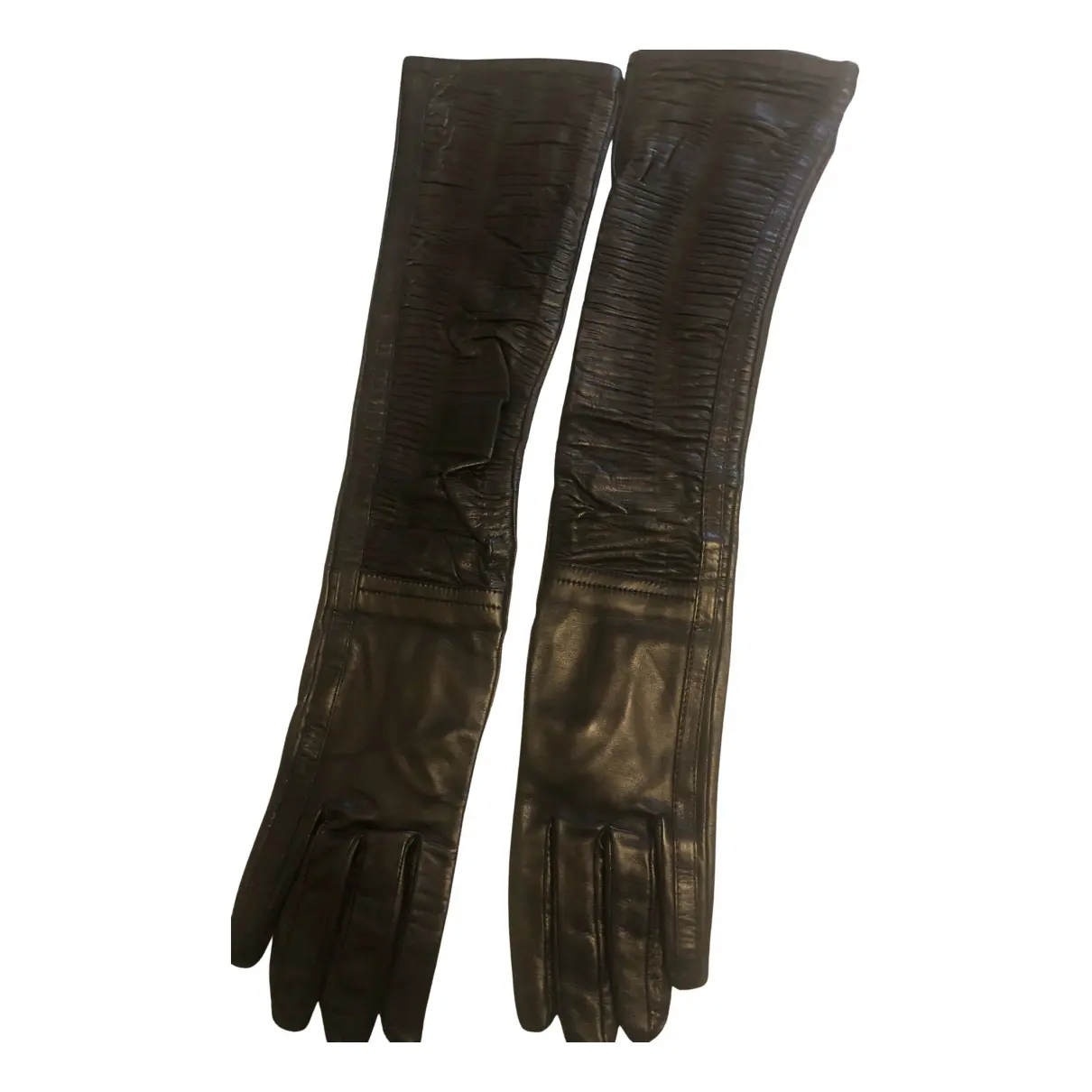 Leather long gloves Burberry