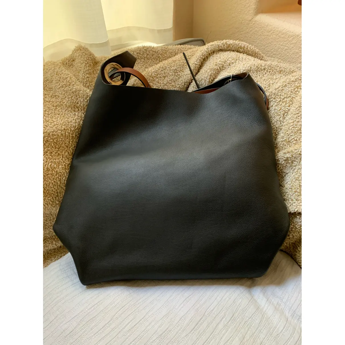 Leather tote Burberry