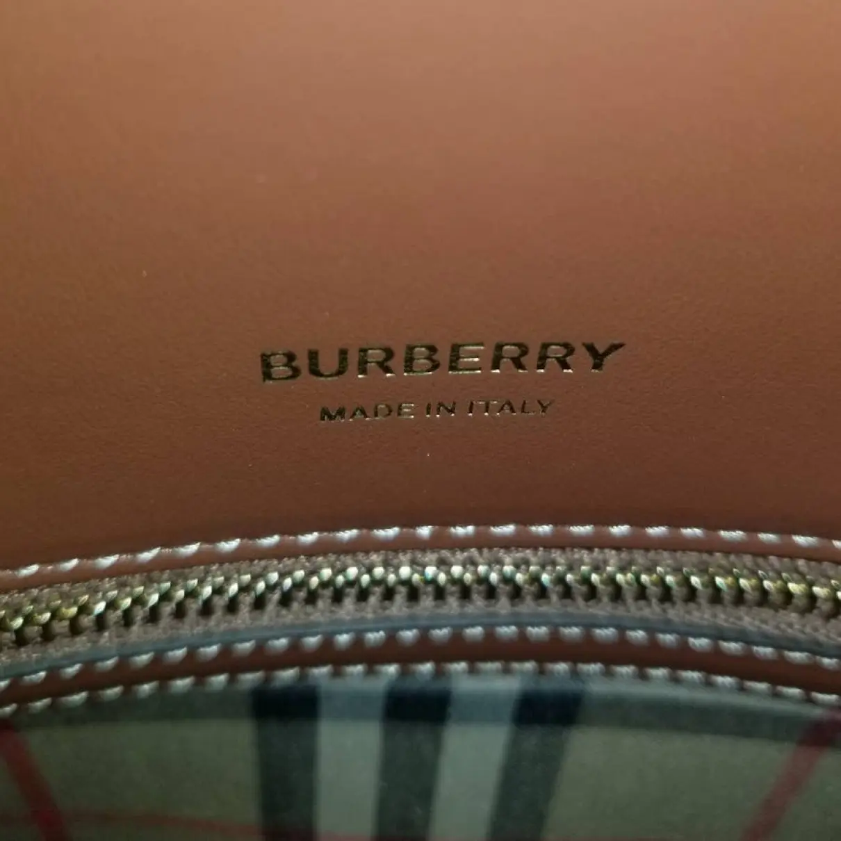 Leather satchel Burberry - Vintage