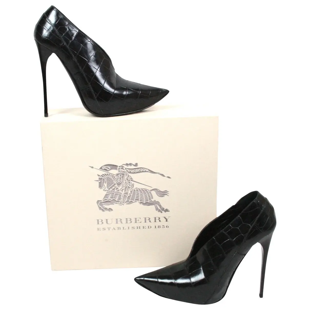 Buy Burberry Black Leather Heels online