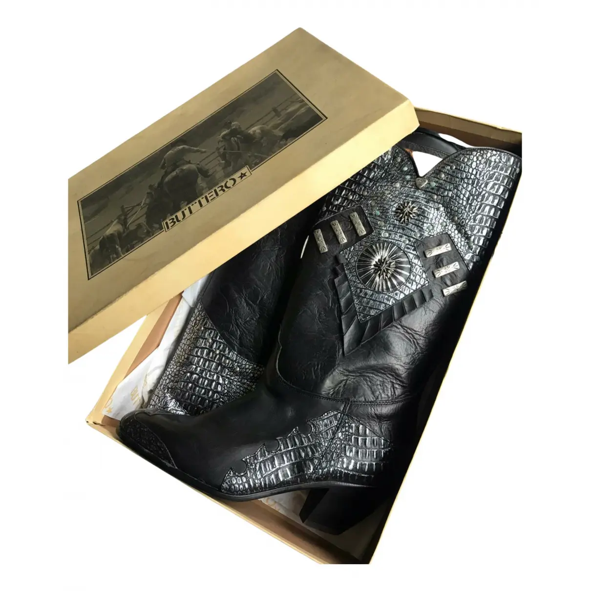 Buy Buttero Leather cowboy boots online