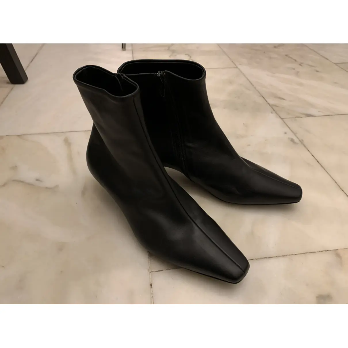 Buy By Far Leather ankle boots online