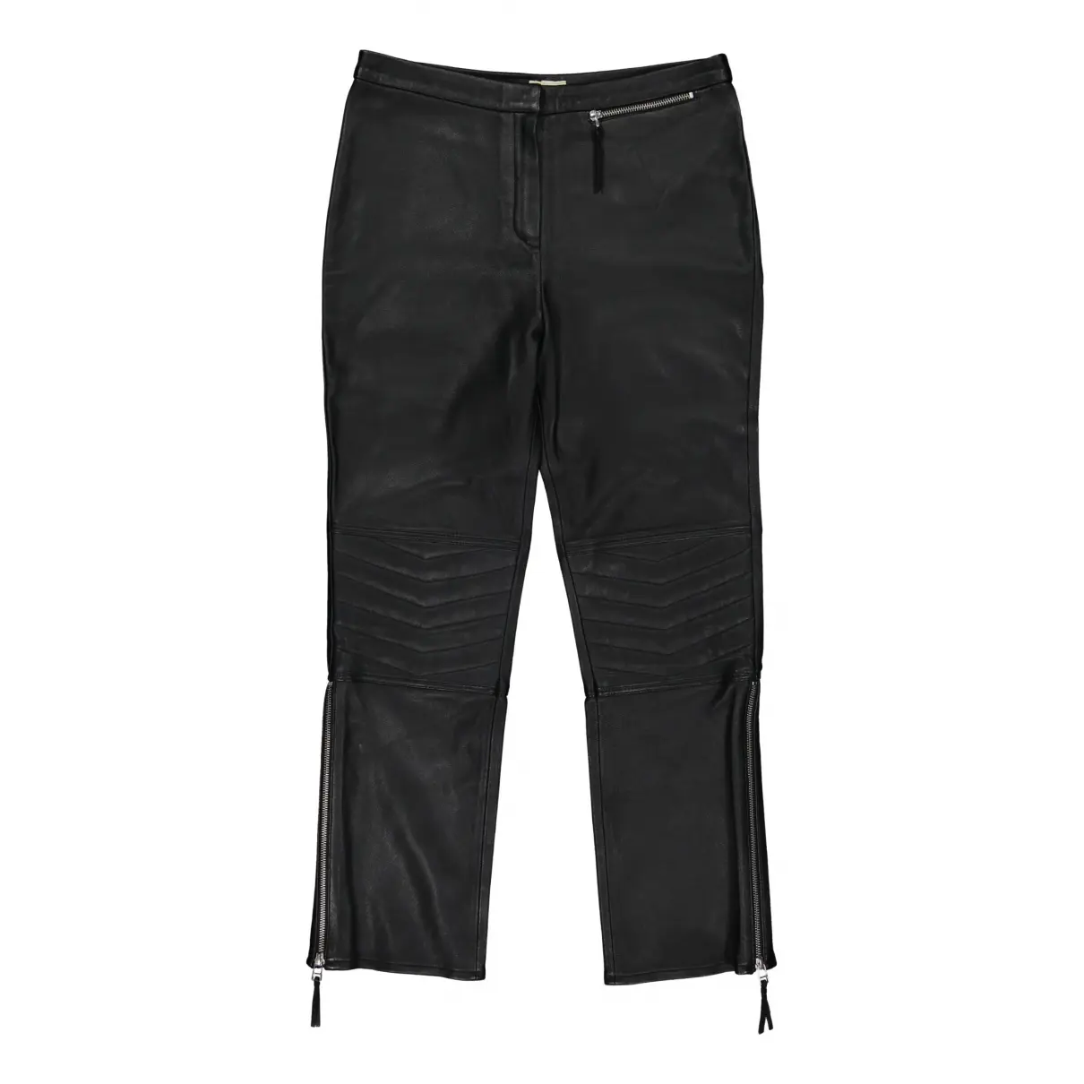 Leather straight pants by Malene Birger