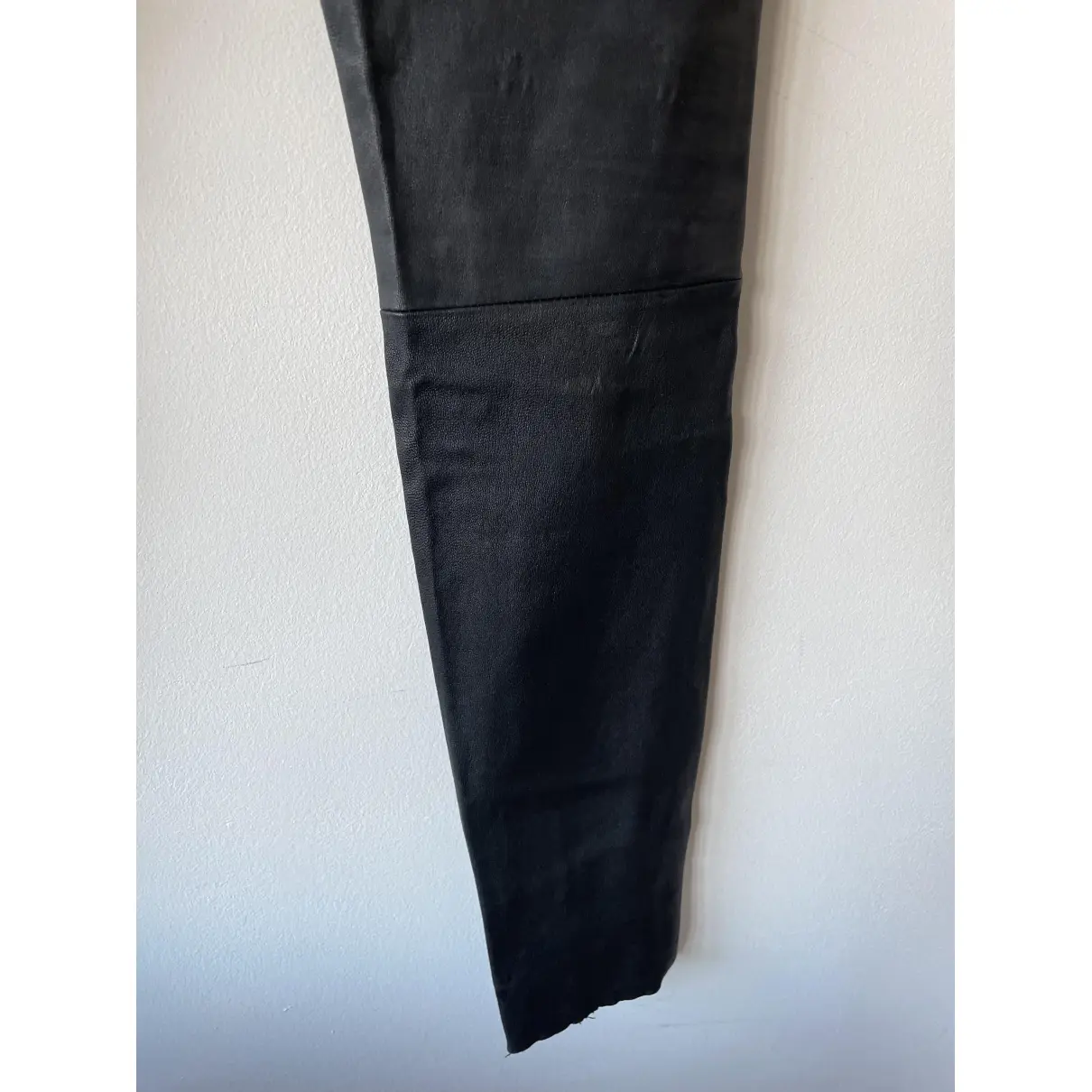 Leather slim pants by Malene Birger