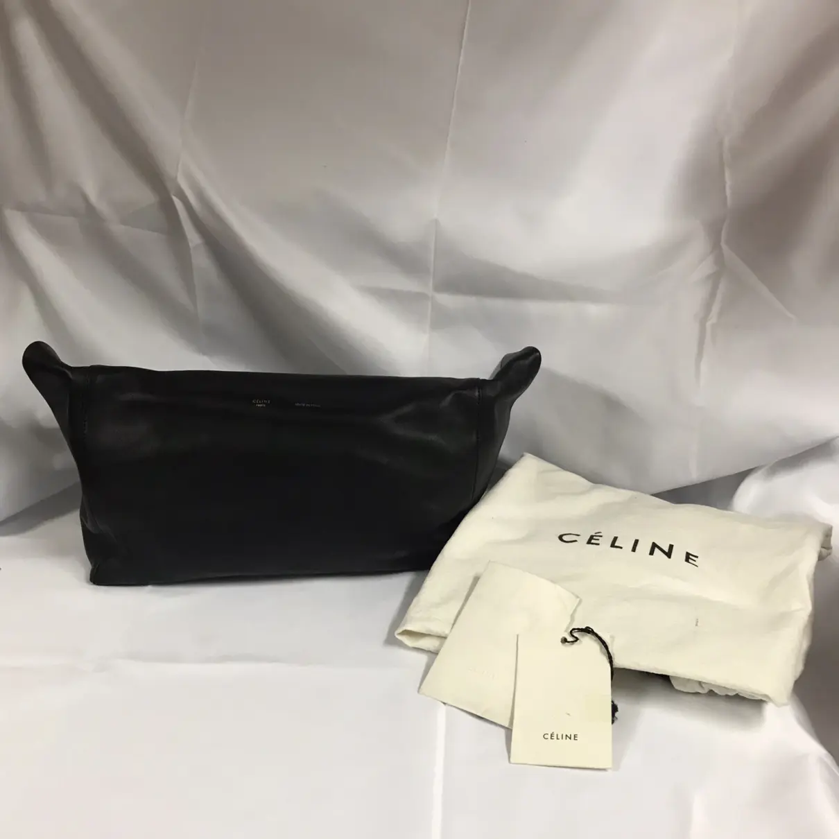 Cabas leather clutch bag Celine - Vintage