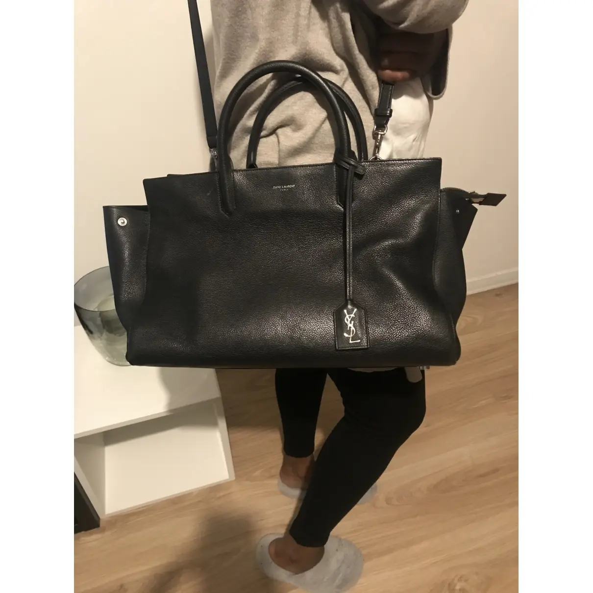 Buy Saint Laurent Cabas Rive Gauche leather handbag online