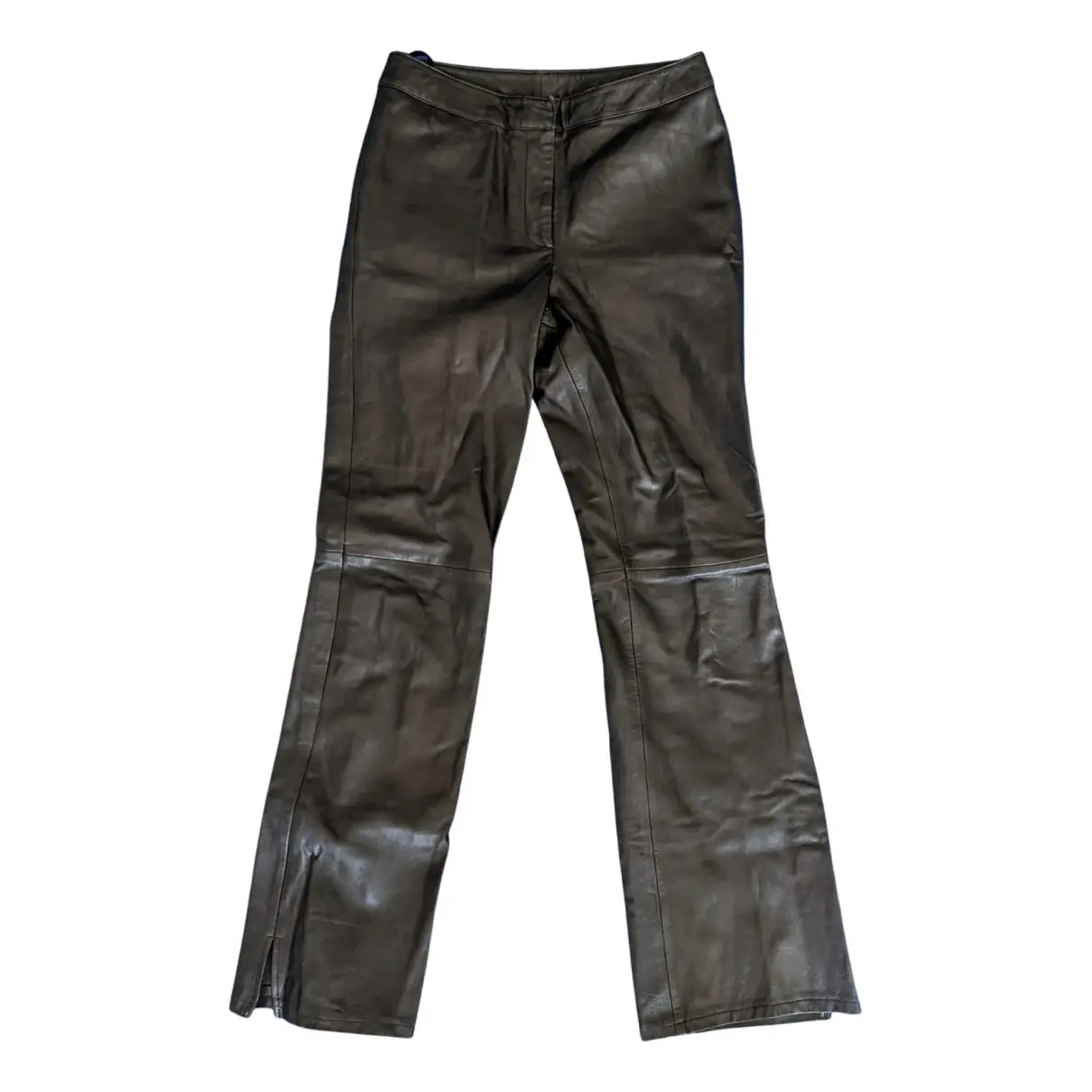 Leather straight pants CACHÉ