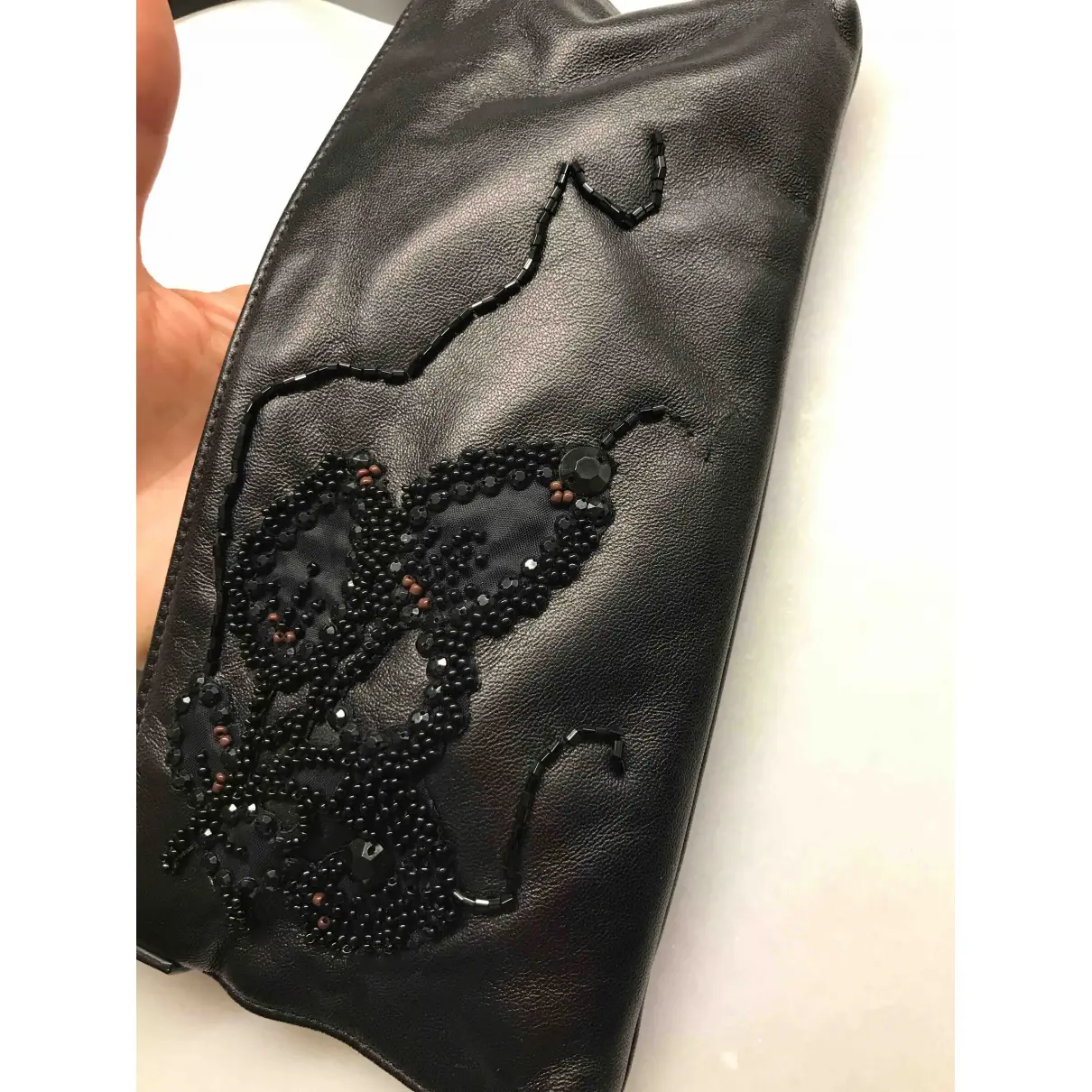 Leather handbag Calvin Klein - Vintage
