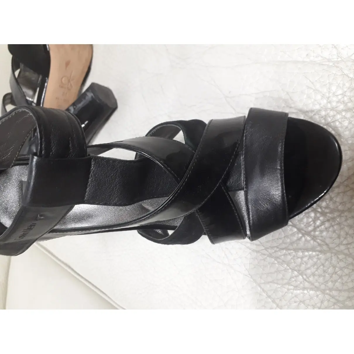 Leather heels Calvin Klein