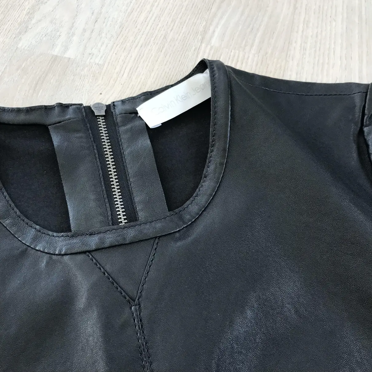 Calvin Klein Leather t-shirt for sale