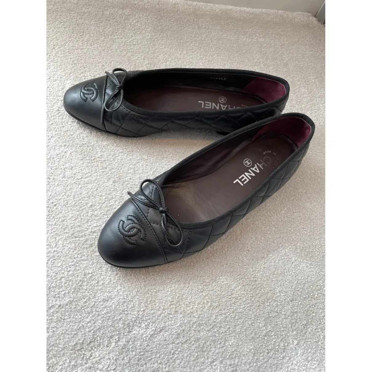 Cambon leather ballet flats Chanel