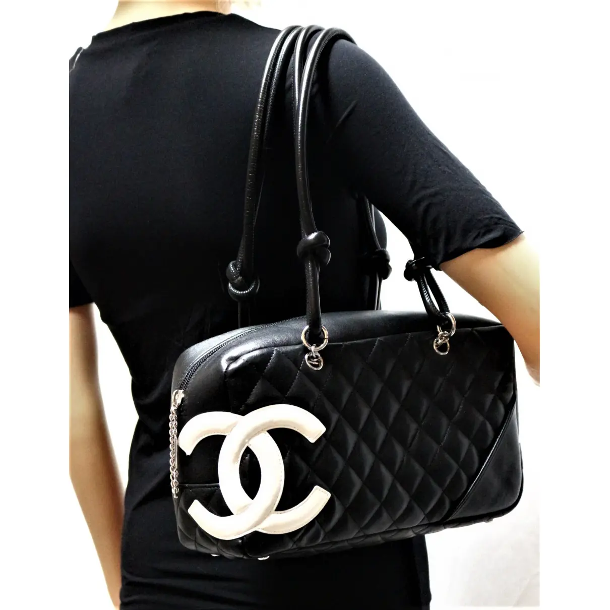 Buy Chanel Cambon Large Rectangle leather handbag online - Vintage