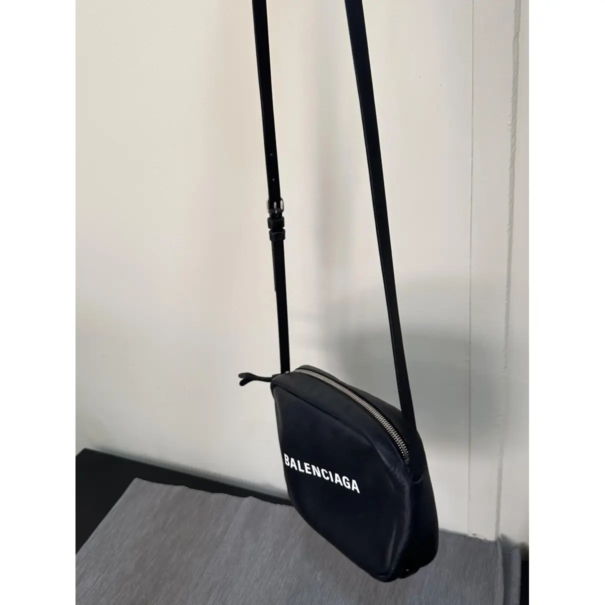 Camera leather crossbody bag Balenciaga