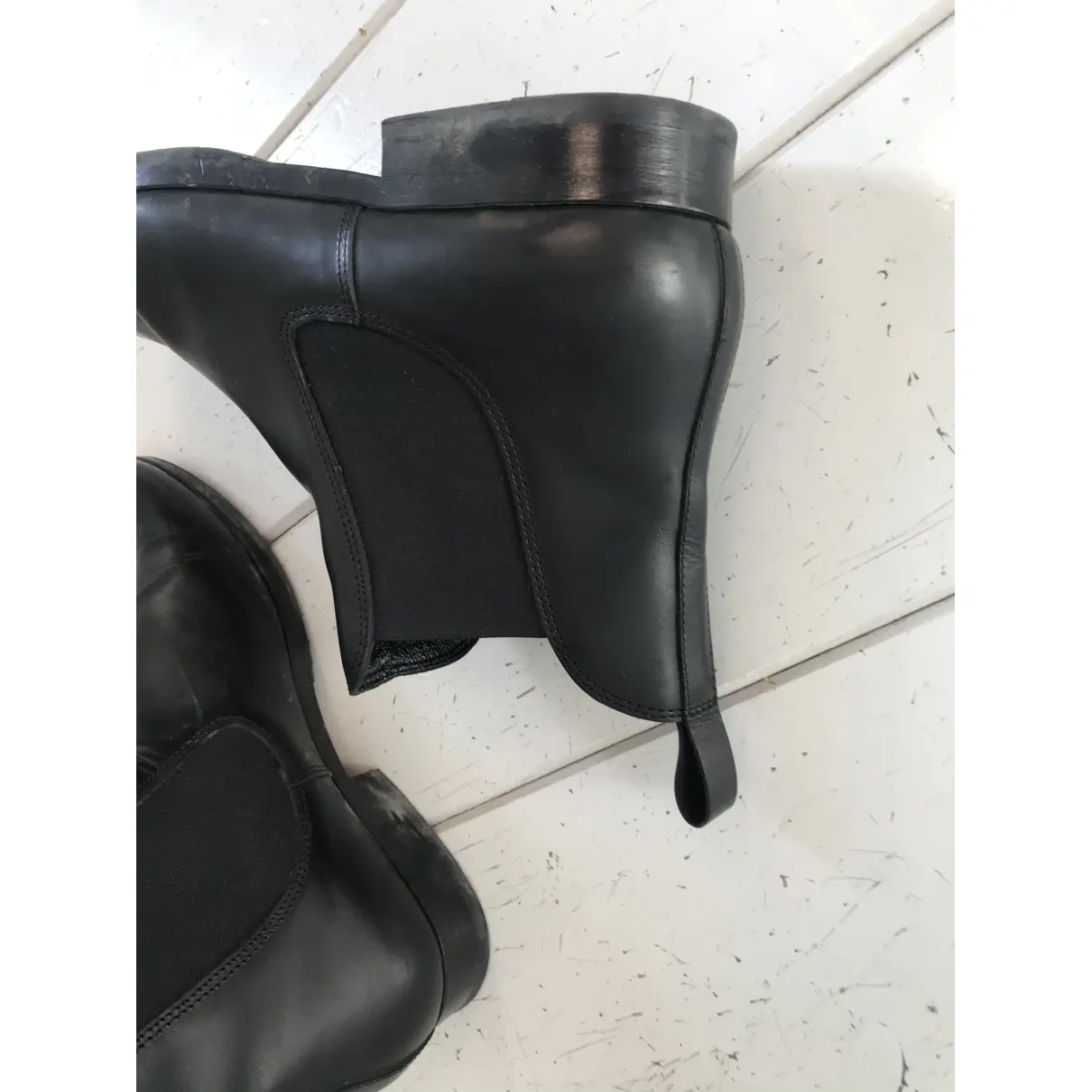 Leather ankle boots C.B. Made In Italy