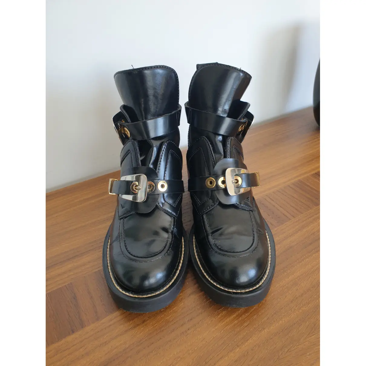 Ceinture leather buckled boots Balenciaga