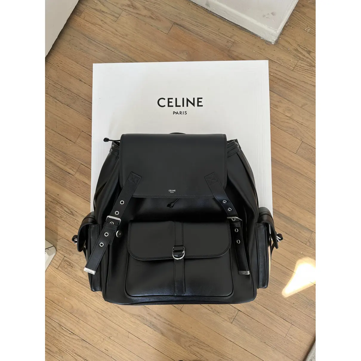 Leather travel bag Celine