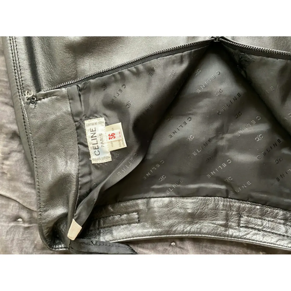Buy Celine Leather biker jacket online - Vintage