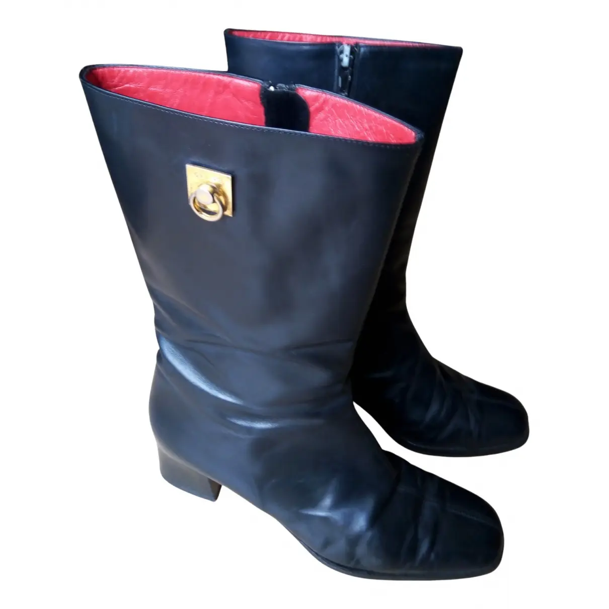 Leather boots Celine - Vintage