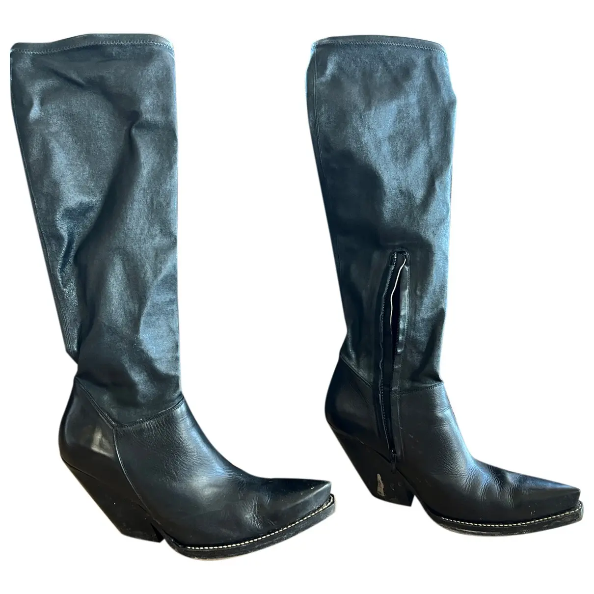 Leather western boots Celine