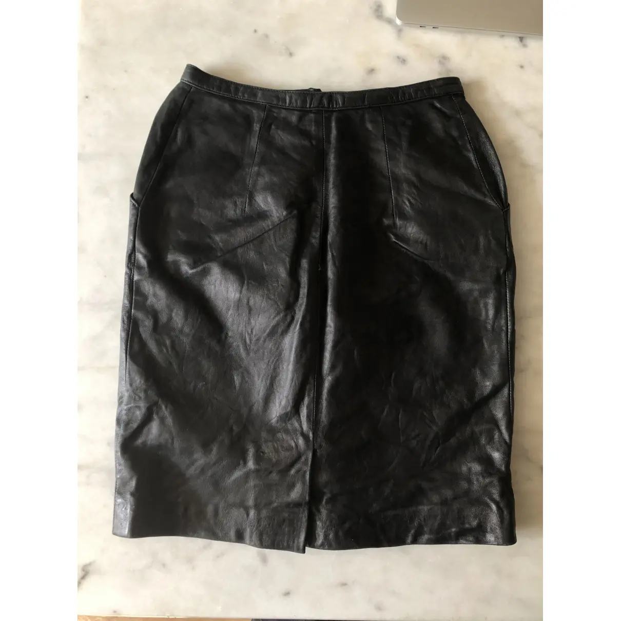 Buy Celine Leather mid-length skirt online