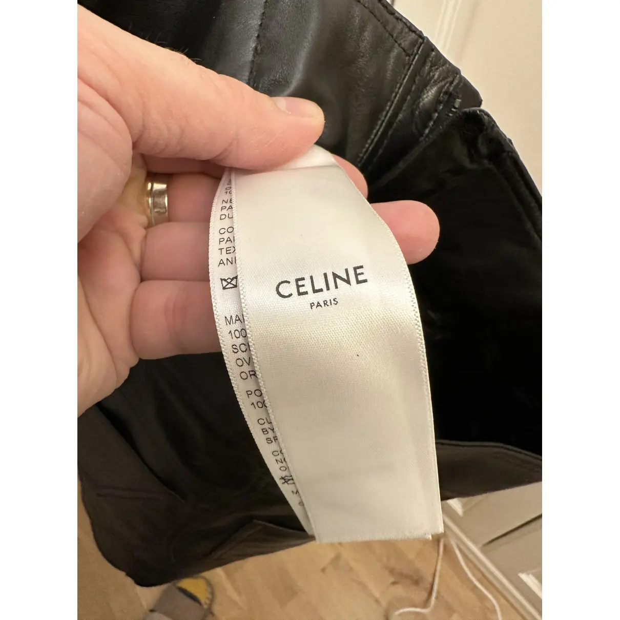 Leather skirt Celine