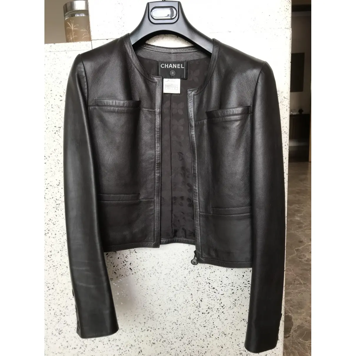 Leather biker jacket Chanel - Vintage