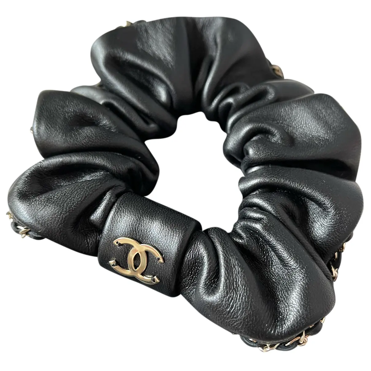 CHANEL leather hair accessory Chanel