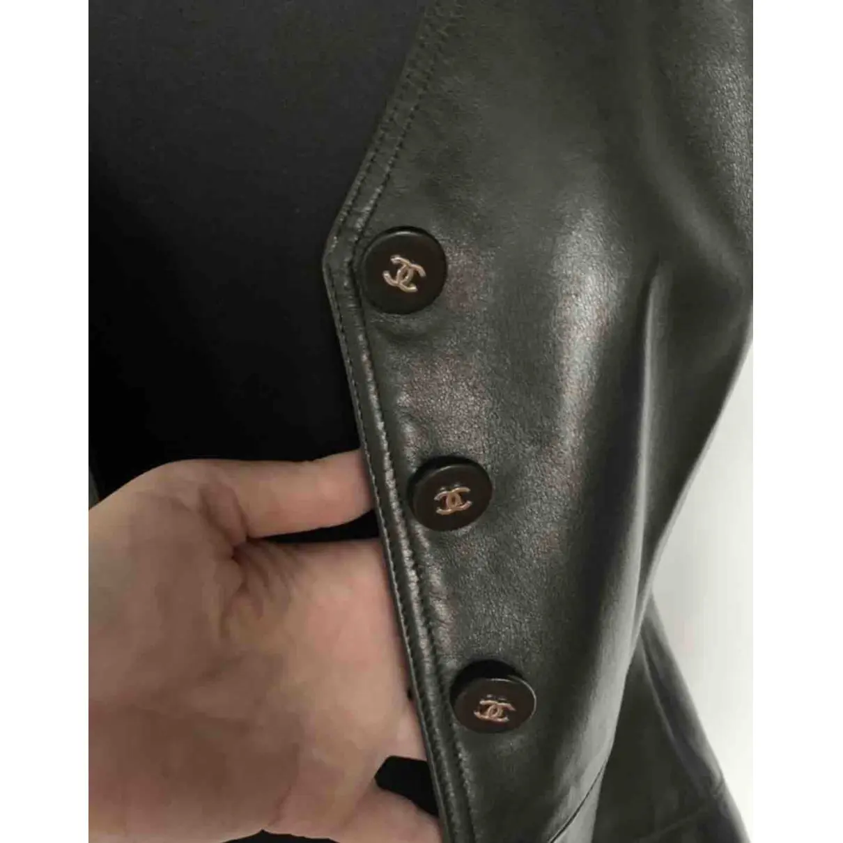 Buy Chanel Leather mini dress online - Vintage