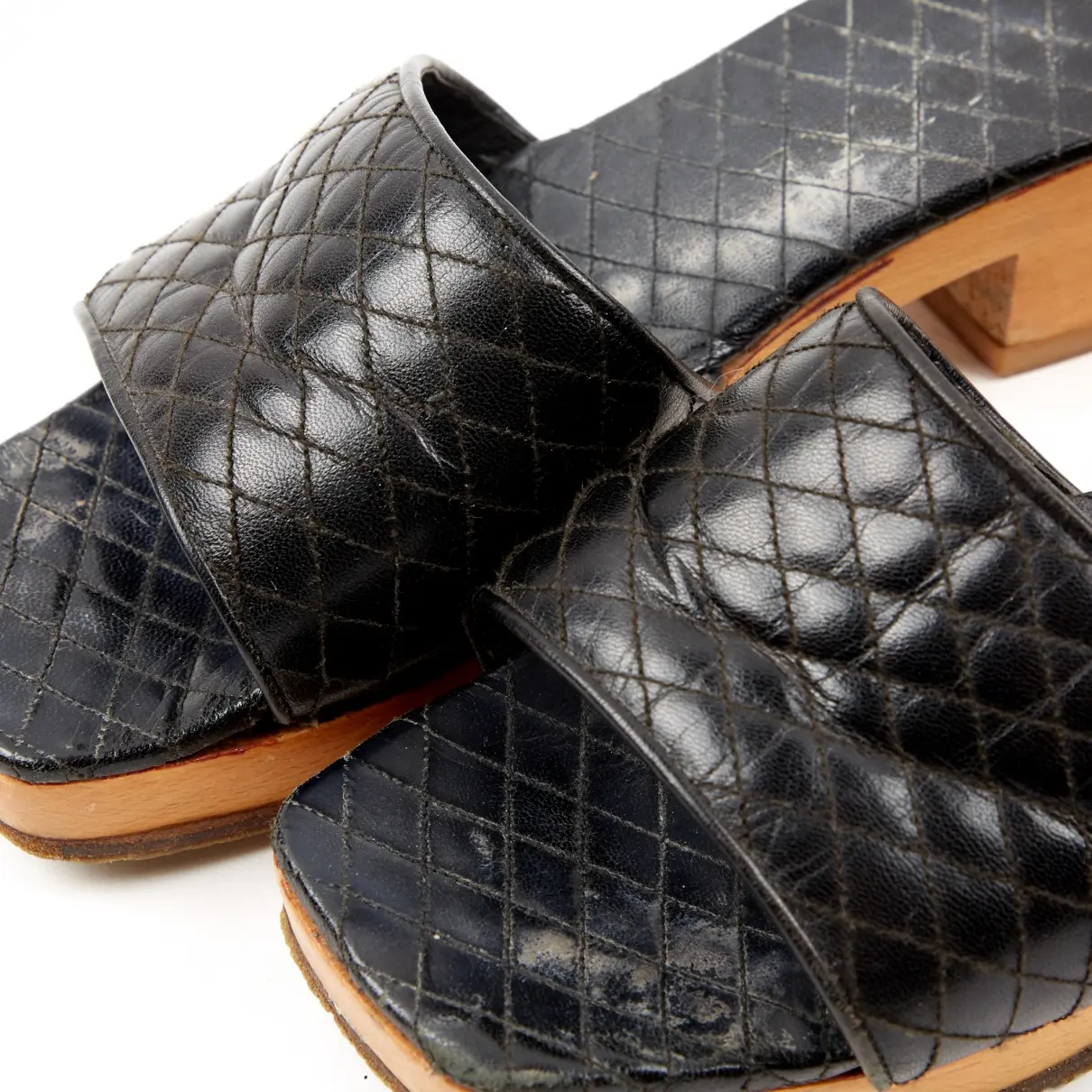 Leather mules & clogs Chanel - Vintage