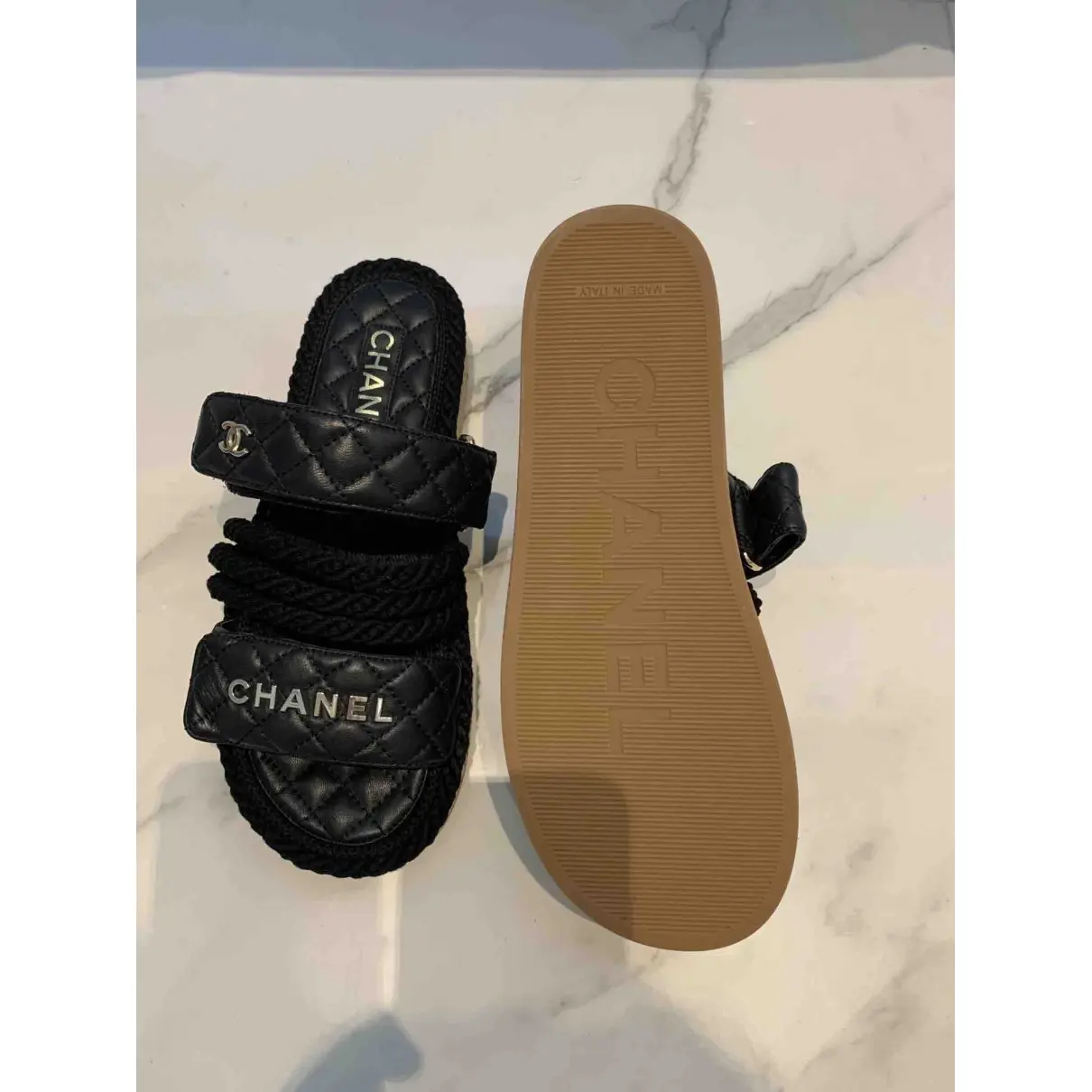 Leather sandal Chanel