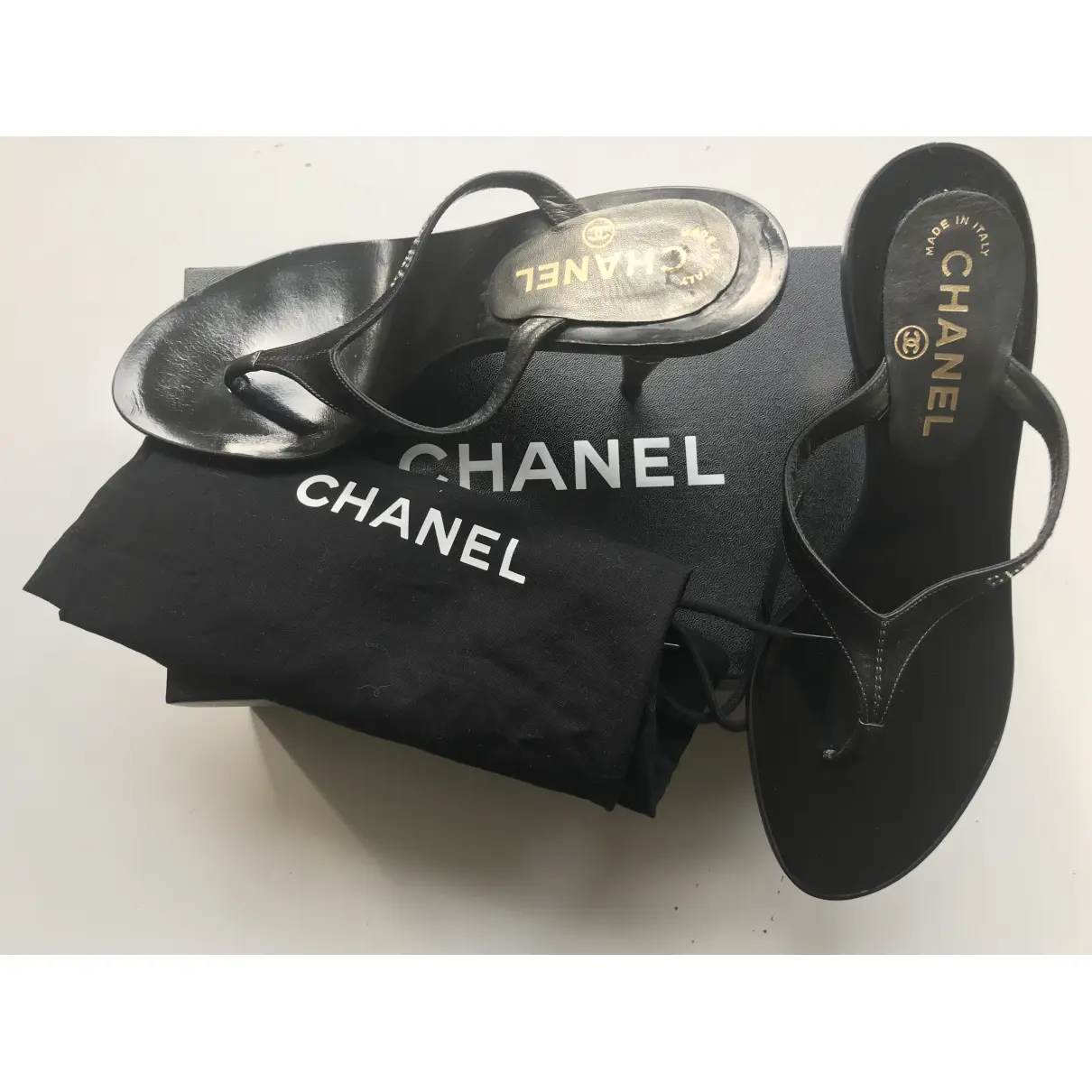 Leather sandals Chanel - Vintage