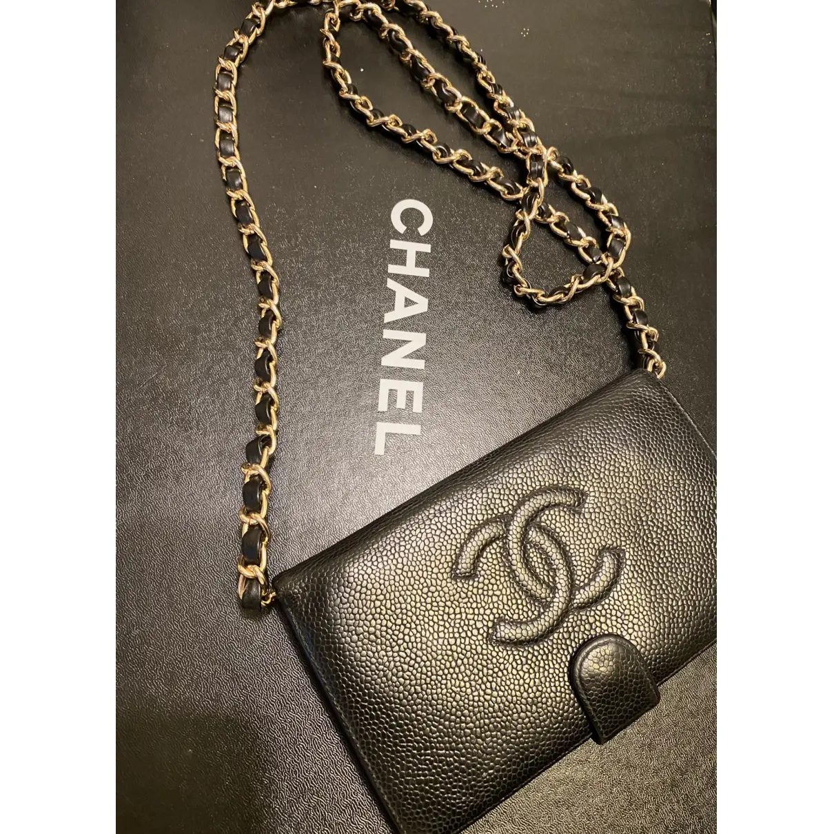 Leather wallet Chanel - Vintage