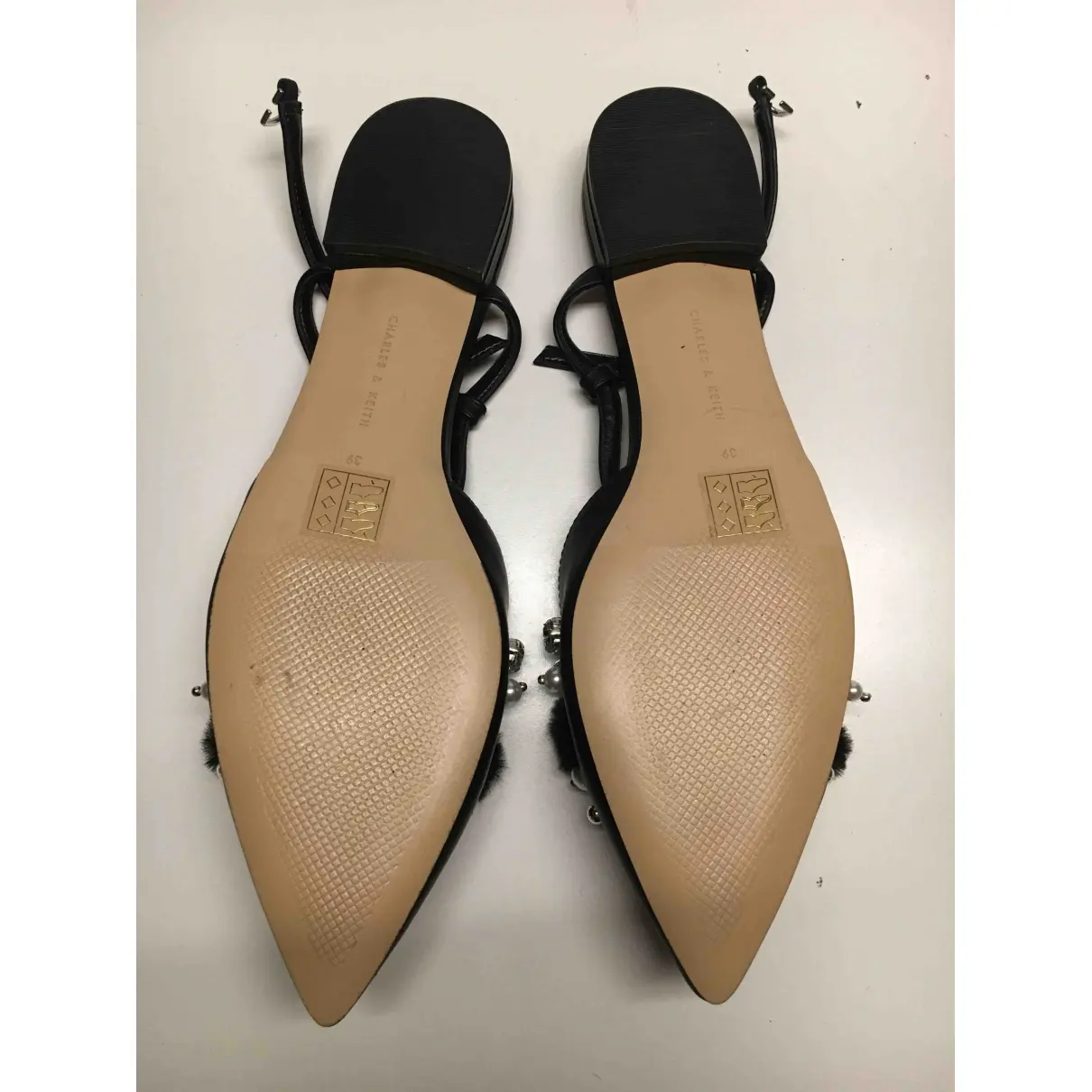Buy CHARLES & KEITH Leather ballet flats online