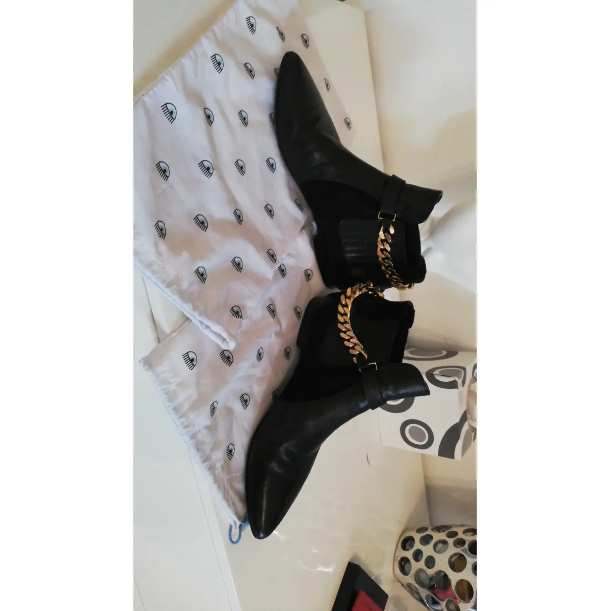 Leather western boots Chiara Ferragni