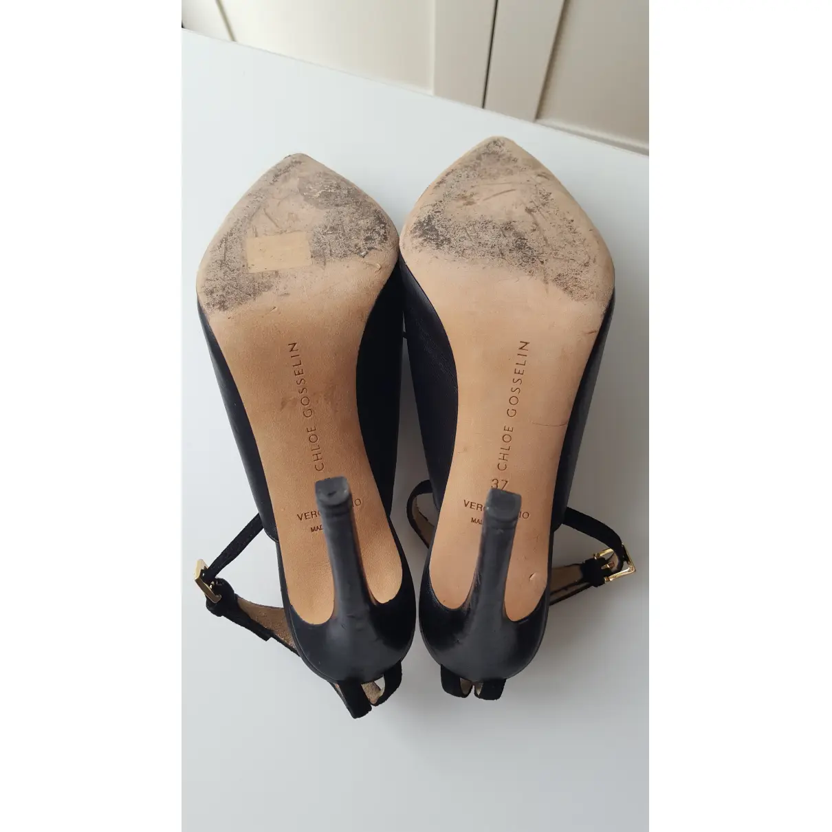 Leather heels Chloe Gosselin