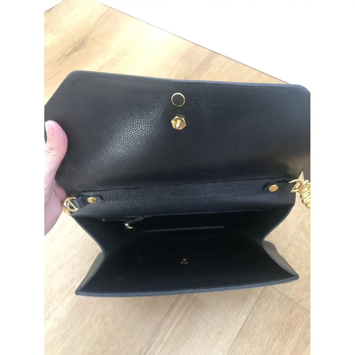Leather clutch bag Christian Dior - Vintage