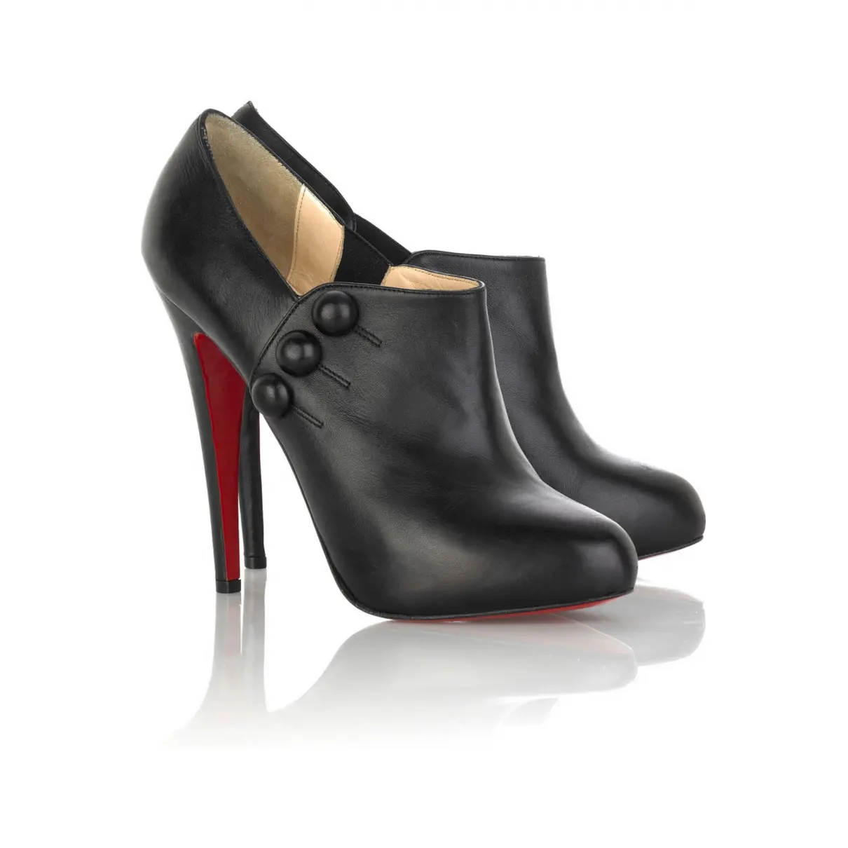 Buy Christian Louboutin Leather buckled boots online