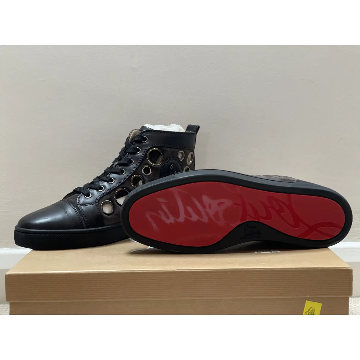 Leather high trainers Christian Louboutin