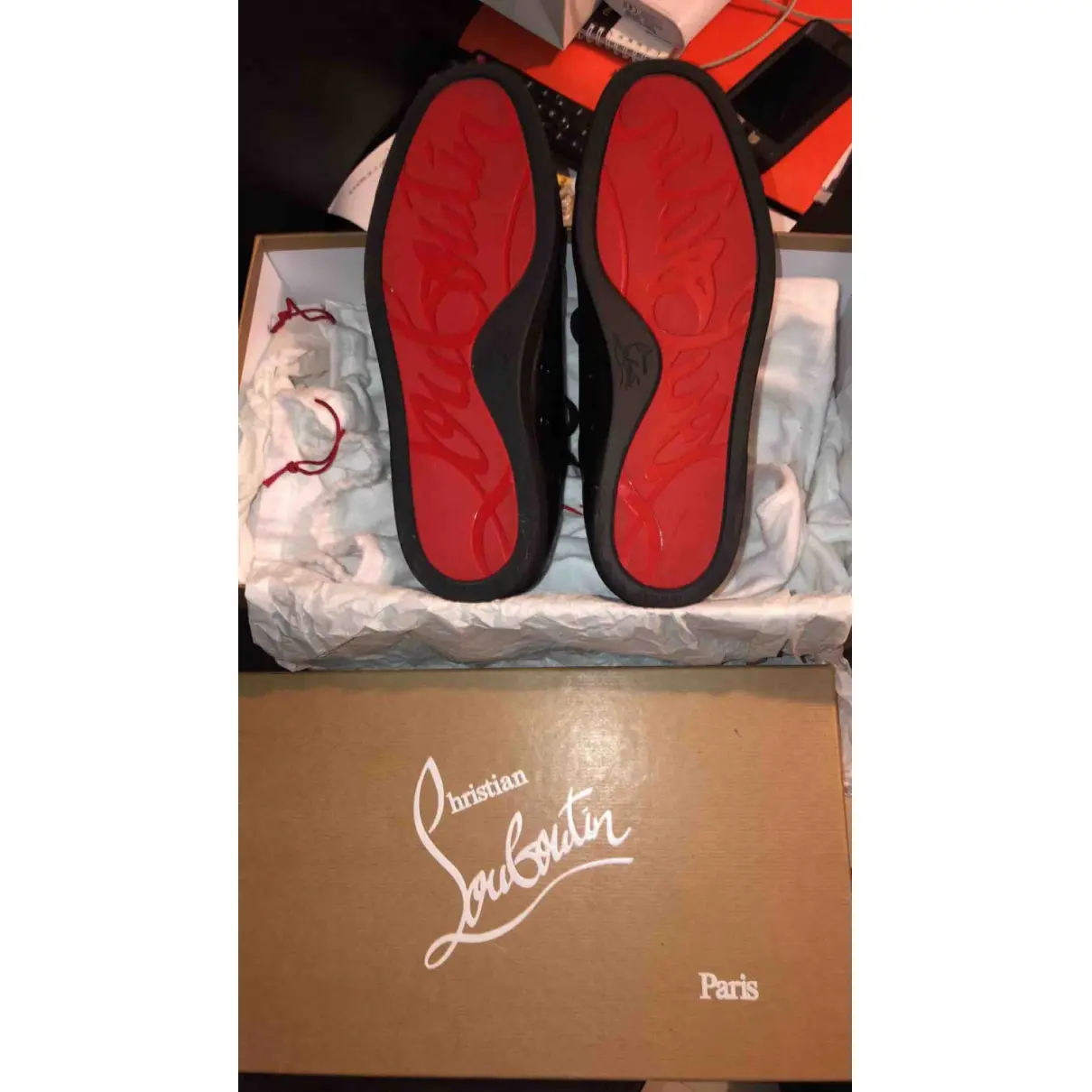 Leather low trainers Christian Louboutin