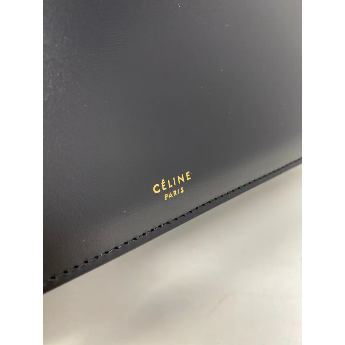Clasp leather tote Celine