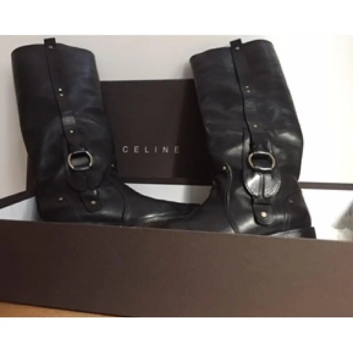 Buy Celine Claude leather riding boots online - Vintage