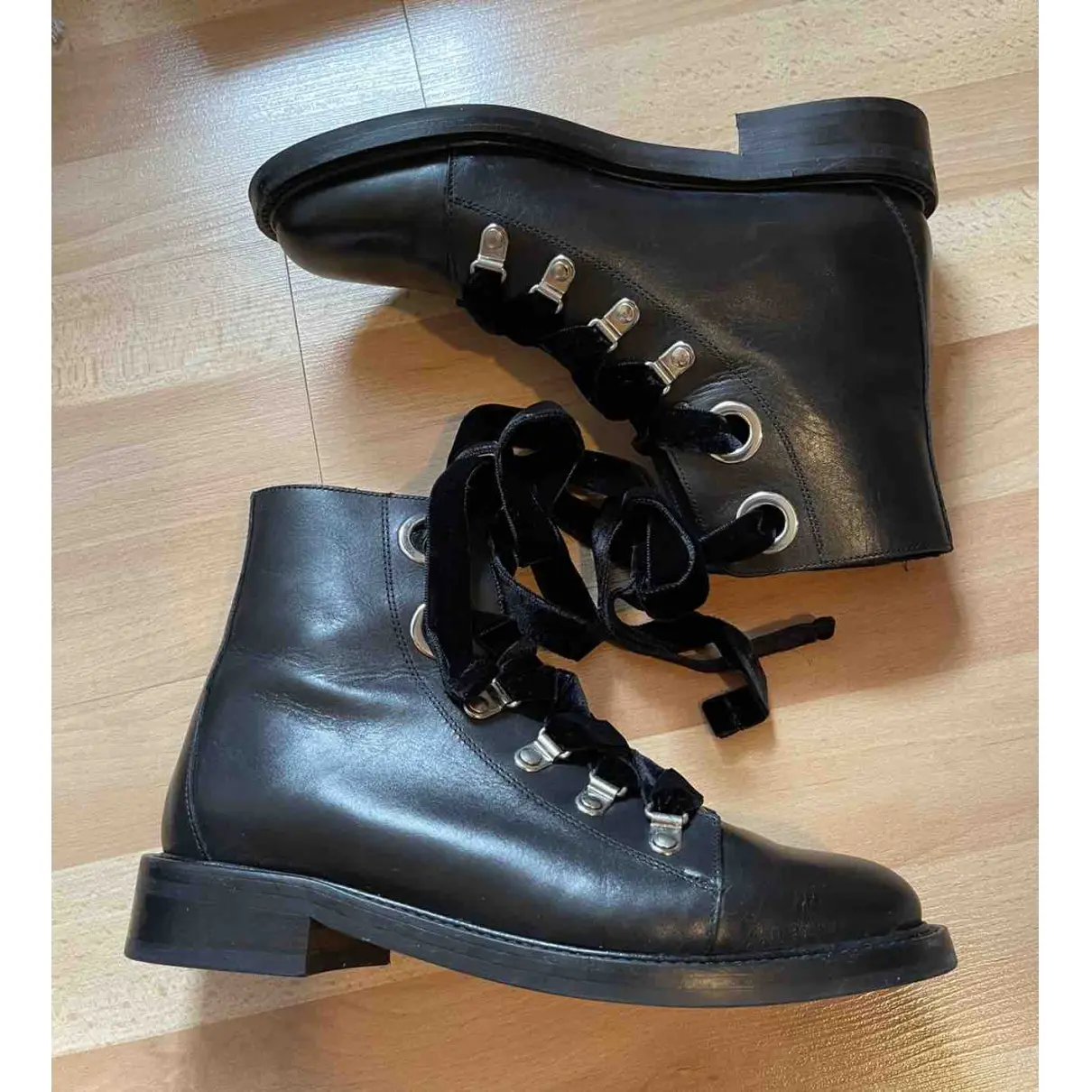 Leather lace up boots Claudie Pierlot