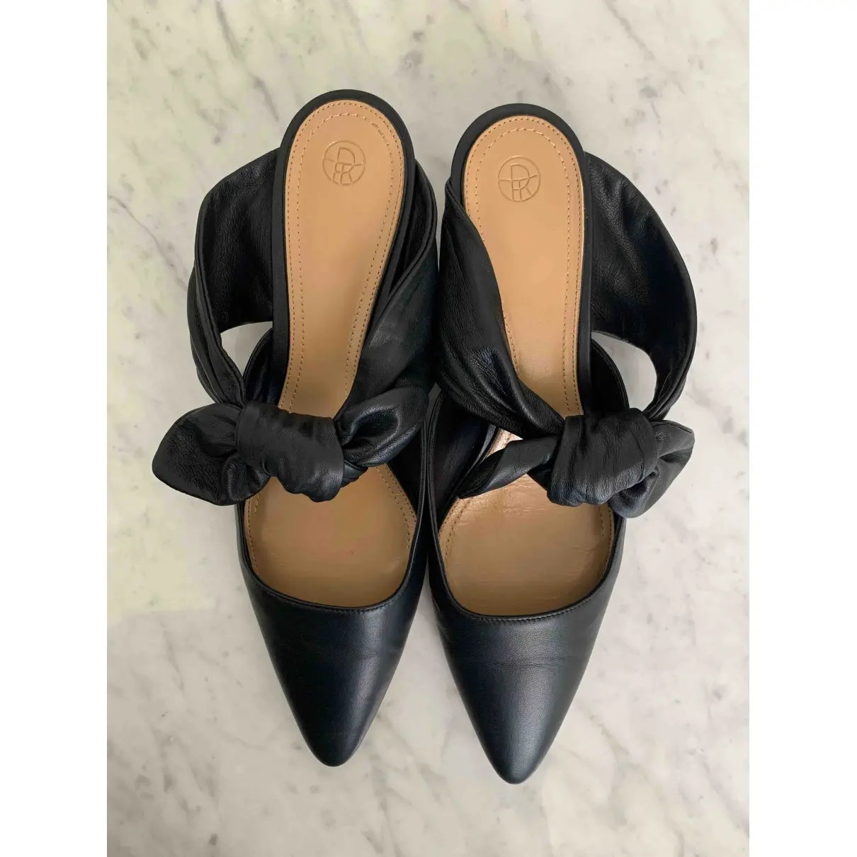The Row Coco leather heels for sale